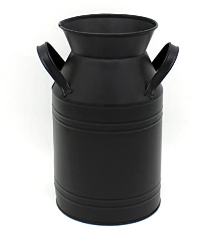 CVHOMEDECO. Bidon à Lait en métal galvanisé, Vieux Vase Rustique pour la décoration de la Maison et du Jardin.