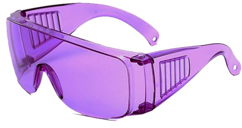Lunettes de protection anti-rayures - Monture transparente et teintée, accessoires de protection des yeux pour le travail (violet)