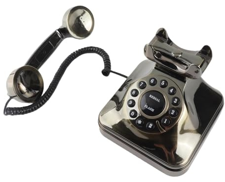 Telefono, Yctze Telefono in Bronzo Antico Telefono Fisso Vintage Chiamante da Tavolo, Supporta la Memorizzazione dei Numeri, Decorazione Classica per la Casa