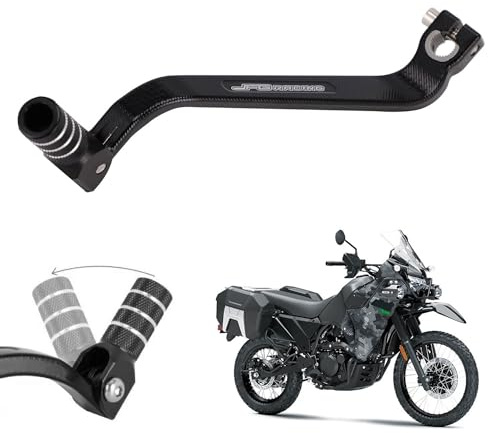 JFG RACING Motorcycle Gear Shifter Shift Lever Folding Tip CNC for KLR 650 KLR650 2021-2023 Black