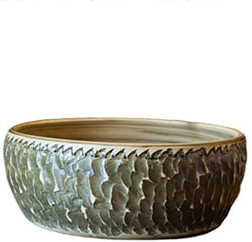 SONAXO Lavabo in Resina, Bagno Ovale da Incasso in Pietra Naturale Lavabo Rotondo retrò Lavandino Contenitore in Ceramica Lavabo Antispruzzo per Hotel per Bagno