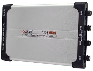 GuliTech - Osciloscopio virtual USB para PC, alcance de 2 canales+1 canal FG 8 bits VDS6102 14 bits VDS6102A 100MHz 1GSa/s 5MHz Generador de señal USB tipo C LAN (VDS6102A (VDS6102A sin WiFi))