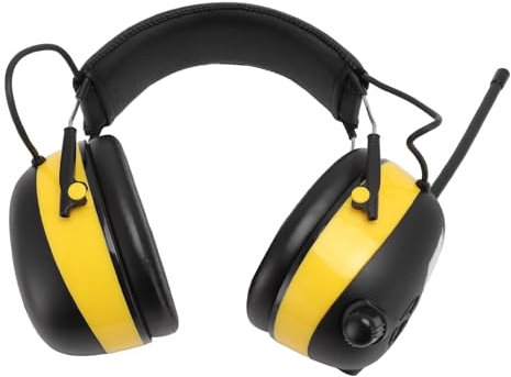 Cosiki Cuffie Antirumore Elettroniche, Connessione Stabile Cuffie con Protezione Acustica per Assistenza Audio SNR 30 DB per Giardinaggio (YELLOW)