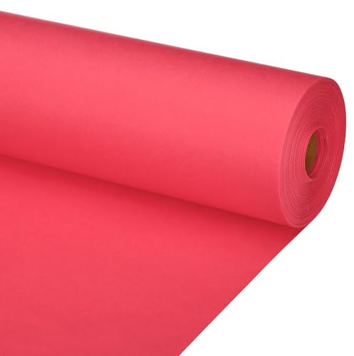 PATIKIL Zeichenpapierrolle 90cm x 50m Zeichenpapier 80 g/m² Papierrolle Kraftpapier Malpapier Skizzenpapier Bastelpapier für Staffelei Malen Handwerk Geschenkverpackung Rot