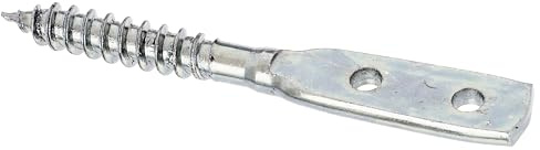 Alberts 843915 Flechtzaunhalter | Blattschraubenform | galvanisch verzinkt, Dickschichtschutz | Gesamtlänge 77 mm | 25er Set