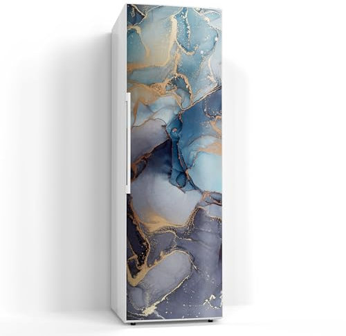 DEQORI Magnetfolie für Kühlschrank 60x190 cm | Motiv Stilvoller Tinteneffekt | dekorative Magnetmatte Gefrierschrank Schutz | Magnet Deko-Folie selbstklebend, magnetisch & wasserabweisend