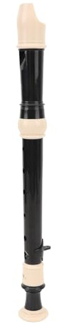 Flauto dolce soprano a 8 fori, design staccabile, squisita fattura, comoda suonabilità per principianti, materiale ABS verde (nero)