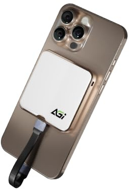 AGI EDM38 1TB SSD Externo Portatil USB3.2 Gen2x2 con Conjunto Magnetico | 20Gbps, Velocidad lectura hasta 2050 MBs. Almacenamiento solido compatible con ordenador portatil y PC