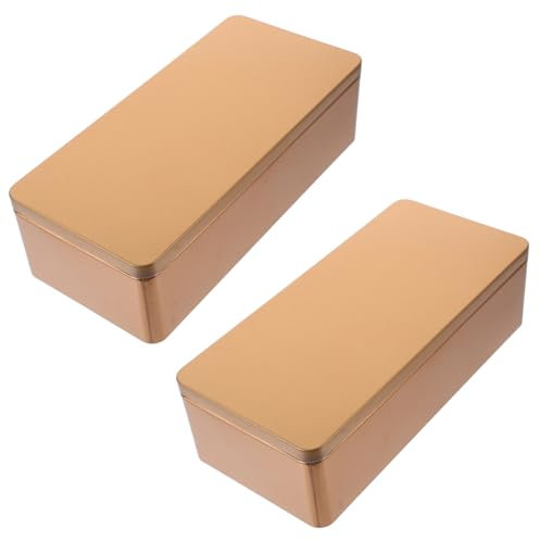 ABOOFAN Candy Storage Tins Small Tin Case Tinplate Trinket Box Rectangular Storage Box