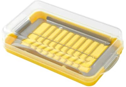 ENIXWH Mantequera con cortador de mantequilla, separador de mantequilla, plato y mantequilla, con tapa y cortador para el hogar y la cocina (S)
