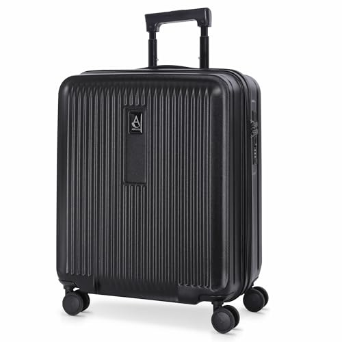Aerolite M-Lite Premium 56x45x25cm Kabinenkoffer für Easyjet, British Airways & Jet2, USB-Ladeanschluss, TSA-Schloss, Hartschale aus Polypropylen, leise Rollen, Reise Handgepäck 56x45x25 Schwarz