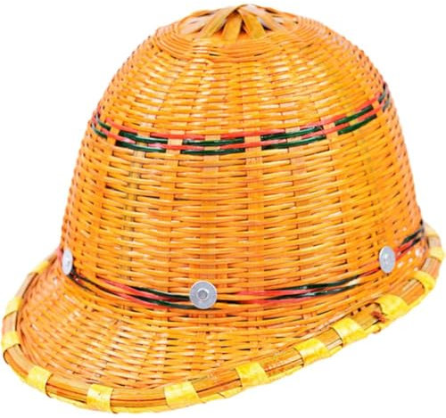 Vobumix Bambus-bauhelm Stahloberteil, Bauschutzhelm, Schutzhelm Für Harte Arbeiter, Für BAU Und Arbeit