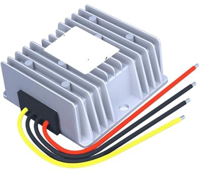1 convertidor CC/CC de 12 V a 28 V, inversor Elevador de Voltaje de 3 A, 5 A, 10 A y 12 A, módulo Transformador Elevador de Potencia.(5A Aluminum L)