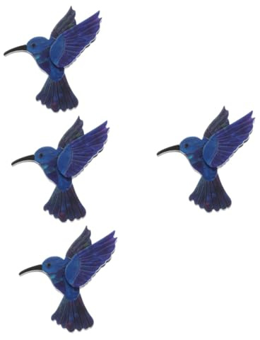 BESPORTBLE 4 Pièces Broche animaux bijoux broche épingle animal oiseau décor de dessin animé pince à linge décoration de vêtements pour femme Acrylique