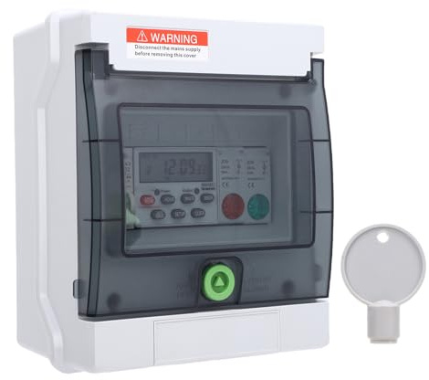 Digital Timer Switch, 32A Programmierbarer Außenverteilungsbox, IP65 wasserdichte Poolpumpen -Timer, Leistungsschalter für Poolpumpe, Warmwasserbereiter, Landschaftslichter