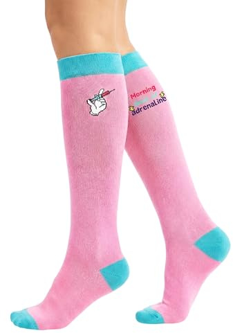 Nurse is Love Calze Compressione Graduata Donna Per Infermiera Fantasia - Calze Antitrombo Donna OSS, Medici | 15-20 mmHg Cotone | Regalo Laurea - ADRENALINE