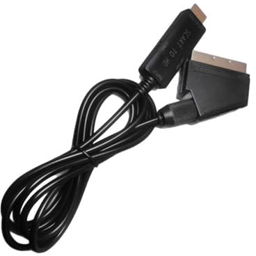 Wilgure 1 80 M Cavo da Maschio A Maschio da Scart A HDTV Convertitore Cavo Adattatore per Giocatori HDTV E più Conversione Black Scart