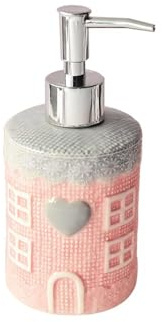 Dispenser per disinfettante per Le Mani, Dispenser per Shampoo, bagnoschiuma e lozione in Ceramica, Grande capacità, portasapone da Bagno pressato