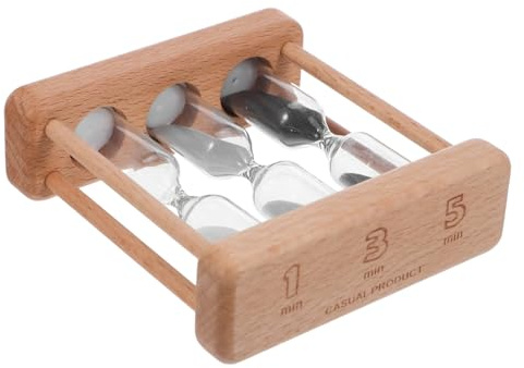 Temporizador de Arena de Madera 1/3/5 Minutos para Cocina