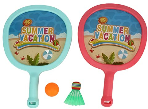 ZUUOZBYY Racchette da badminton per bambini Set Giochi da spiaggia all'aperto con 2 racchette da palla per bambini