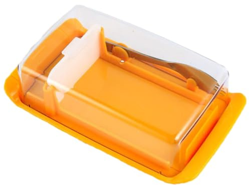 DIYEAH Caja para Mantequilla Cortador de Acero Inoxidable y Plástico, Diseño Moderno y Textura Suave para Conservar Mantequilla Fresca Hogar