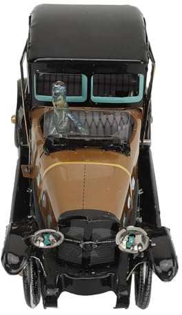 Picysa Jouet de Voiture Vintage Mécanique, Voiture à Remonter Rétro Fabriquée à la Main pour Collectionneurs et Décoration, Fer Blanc - 1 unité