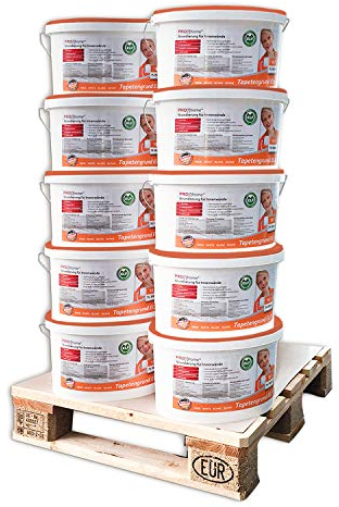 PRO[f]home® - Tapetengrund ELF 300-21-10 Grundierung für Innenwände Tapeten Tapeziergrund weiß 100 L für max. 1000 qm Profhome