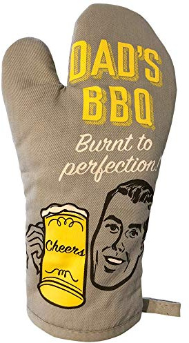 Sass Party & Gifts Funny Oven BBQ Mitt - Funny Heat Resistant Oven Glove for Grilling & Cooking (Dads BBQ)
