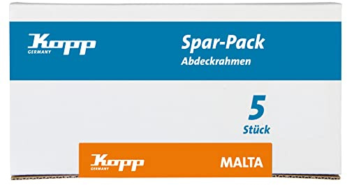Kopp 309213011 Profipack 2-Fach Rahmen Abdeckrahmen, arktis-weiß 5 Stück