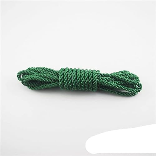 chlzekai Seil 3 Twisted Cord Armband Couture Materiel Home Decor Accessoires Lanyard 5 Meter 5 mm String-11 grün