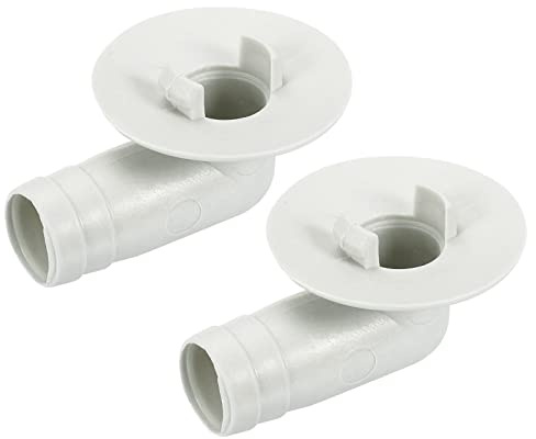 MECCANIXITY Air Conditioner Drain Hose Connector 17mm Tube Elbow Fitting Replacement Part Accessories for Mini-Split Window AC, Beige Pack of 2