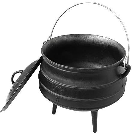 Cast Iron Cooking Pot With handle Camping Stockpot Dutch Oven Campfire Outdoor Food Stew BBQ (1/4 (700ml))