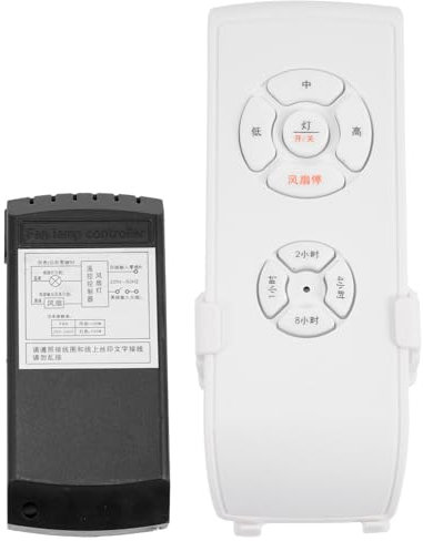 Healeved 1set Ceiling Fan Remote Control Timer Multi-directional Wireless Fan Lamp Controller Speed Hour Timing Function for Convenient