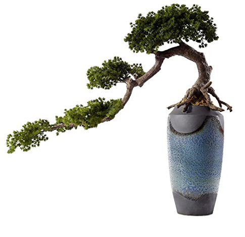 guiling-1986 Künstlicher Bonsai-Baum Künstlicher Bonsai-Baum, 99 cm, Kunstpflanzen for den Innenbereich, große Kunstpflanzen, Dekor mit Keramiktöpfen for Zuhause und Büro Bonsai Kunstpflanze