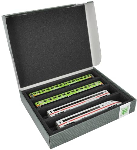 Feldherr Storage Box FSLB055 per modellini di Locomotive, Carri e Veicoli ferroviari - 4 Slot per scartamento H0 - Orizzontale, Amount:1 PCS.
