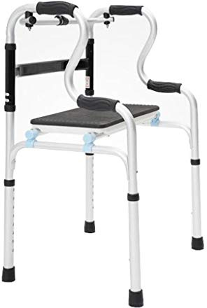 Rollator Déambulateur pliable pour personnes âgées avec roues de 12,7 cm et siège amovible – Déambulateur robuste pour adultes pour une utilisation en intérieur et en extérieur