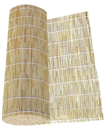 MObyat Bambuszaun Schilfrohrmatte 50cm 60cm 70cm 80cm 90cm 100cm Bambus Matten Outdoor Sichtschutzzaun Natürliches Material Sonnenschutz Gartensichtschutz Balkonsichtschutz Zaun