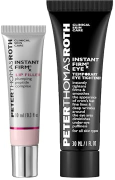 Peter Thomas Roth Instant Firmx Lift & Plump Set – Firmx ögonstramare & läppvolym för omedelbar lyftning, rynkreducering, anti-åldrande, åtstramning och fuktbehandling