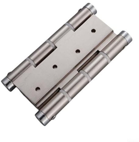ARMYJY 5 Inch Double Door Spring Hinges, Two Way Automatic Self Closing Folding Spring Hinge For Swing Doors Counter(SILVER WIRE)