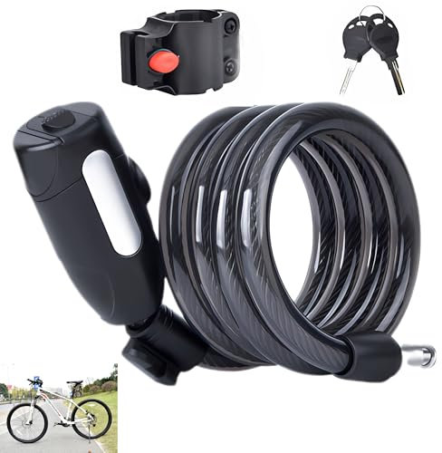 Syiyunran Fahrradschloss Elektro Roller Schloss - Schwarz, 1 Stück, Kabelschloss, Fahrrad Schloß, Bike Lock, Skischloss, Rollerschloss Helmschloss Elektrofahrrad Zubehör Snowboardschloss