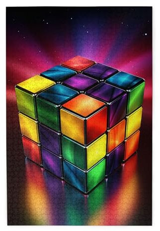 1000-teiliges Puzzle für Erwachsene, herausforderndes Puzzle für Spielabende, Holzpuzzle, Zauberwürfel, personalisierbar, Holzpuzzle für Familie, Bilderpuzzle, fertige Größe 74,9 x 50 cm