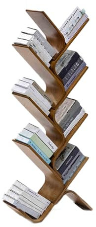 LWZQRVCT Creative Bookshelf,Tree Shaped Bookshelf,Corner Etagere Bookcase With Full Baffle,for Bedroom, Home Office, Living Room & Kitchen,Load Capacity is 60kg(63x20x140cm)