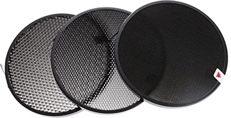 Vaguelly Diffuseur de Flash pour Appareil Photo Grille Nid d'abeille en Alliage D'aluminium Noir, Durée de Vie Longue et Fixation Rapide pour Studio Photo