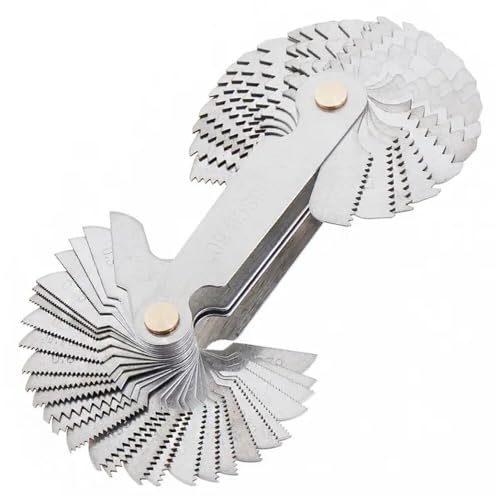 58PCS Metrico & Imperiale Filettatura Passo Calibro In Acciaio Inox Portatile Preciso Strumento di Precisione per Misura Industriale