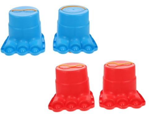 SOPOTUTU 2 Paare Stelzen aus Dickem Kunststoff Robustes Balancespielzeug für Kindergarten und Outdoor Fördert Geschicklichkeit Koordination Motorische Fähigkeiten und Zufällige Farbe