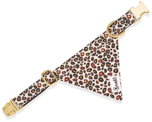 Bandit - Bandana pour Chien stylé - WildWildWouf - Taille S | Tour de Cou 24-28 cm - Attache pour Laisse Intégrée - Foulard en Nylon Doux - Confortable et Durable - Lavable en Machine