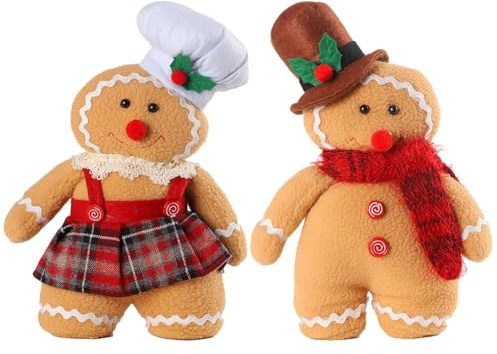 Vibsky Plüsch-Stoffpuppe, Weihnachts-Puppe, Dekoration für Ferienhaus und Garten, Krippendekoration, Schreibtisch-Kaminornamente