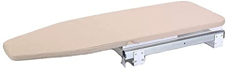 CAFIEDR ASSE da Stiro Pieghevole in Legno con cassetto Girevole a 180°, Piattaforma da Stiro Nascosta con Copertura Resistente al Calore per Risparmiare Spazio