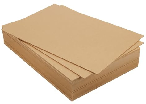 SENJEOK 30 Pcs A3 MDF Wood Board, 420 x 300 x 3mm Medium Density Fibreboard Sheets for Engraving, Painting, Modelling