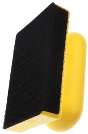 Blocco abrasivo a mano – PU + gancio e anello in nylon | 9,6 x 6,6 cm, strumento compatto per lucidatura mobili, levigatrice durevole per rinnovatori, pittori, restauratori, installatori, artisti